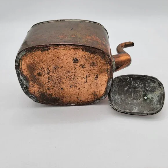 Antique Copper Gooseneck Tea Kettle - Picture 5 of 6